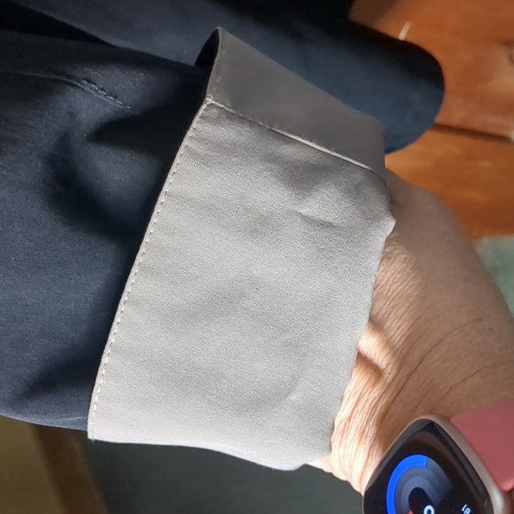 Reversible black/tan dbl pkt hooded long line quality made jacket coat 2way zip - Picture 13 of 14